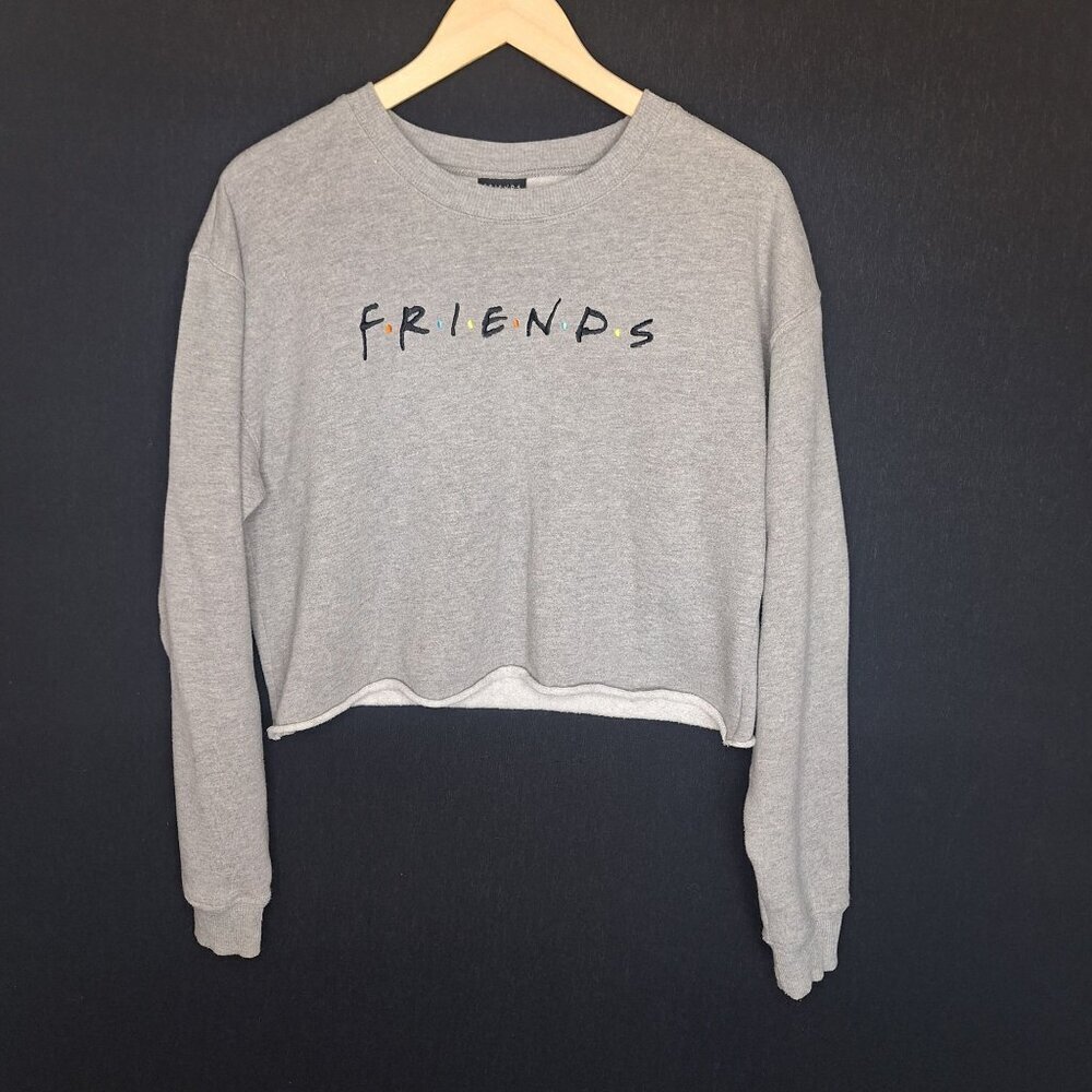 💙 Friends Oversized Cropped Crew Neck Sweatshirt Size M/L Lounge Streetwear Cas
